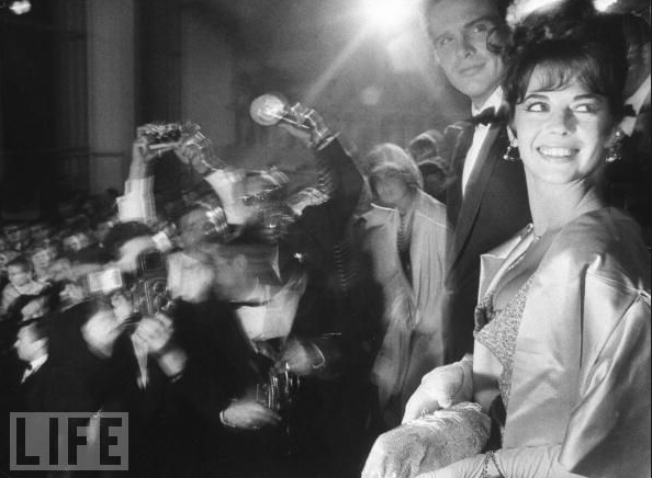 #24 Warren Beatty and Natalie Wood are caught by the paparazzi at the Cannes Film Festival in 1962.