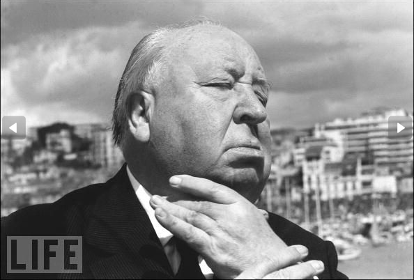 #26 Alfred Hitchcock stages a suicidal pose on May 27, 1972 at Cannes. The master of suspense never won the Palm d’Or.