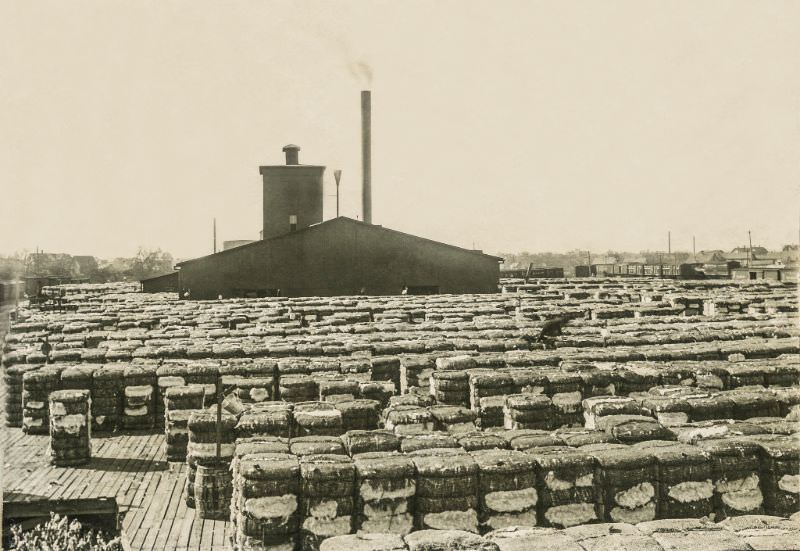 #37 The storage area for the cotton before being shipped via rail to Houston then on to England, Greenville, Texas
