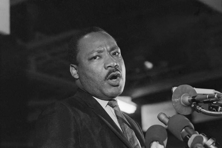King delivering his now famous “I’ve Been to the Mountaintop” speech at the Mason Temple in Memphis to 2,000 people the night before he was killed. April 3, 1968