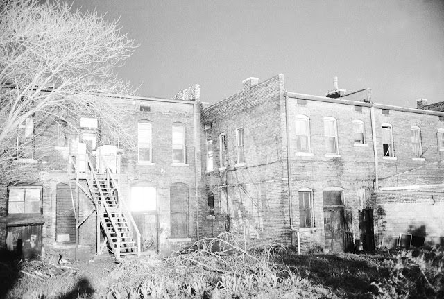 The building on the left is the abandoned building from which Groskinsky took several of his photographs on the night of April 4.