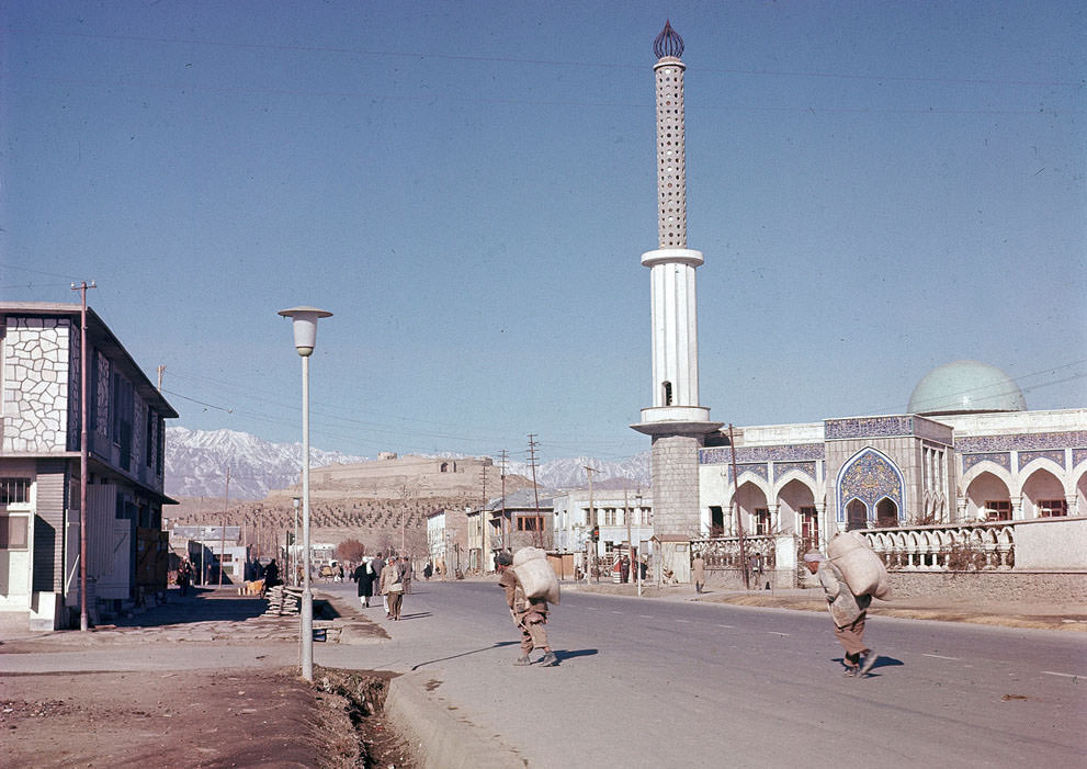 #28 A view of one of the new mosques erected in the suburb of Kabul, in November of 1961