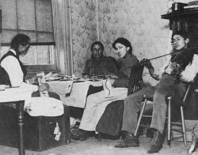 #33 Mountain Eagle and his Family of Iroquois Indians — One of the few Indian families in the city, found at 6 Beach Street