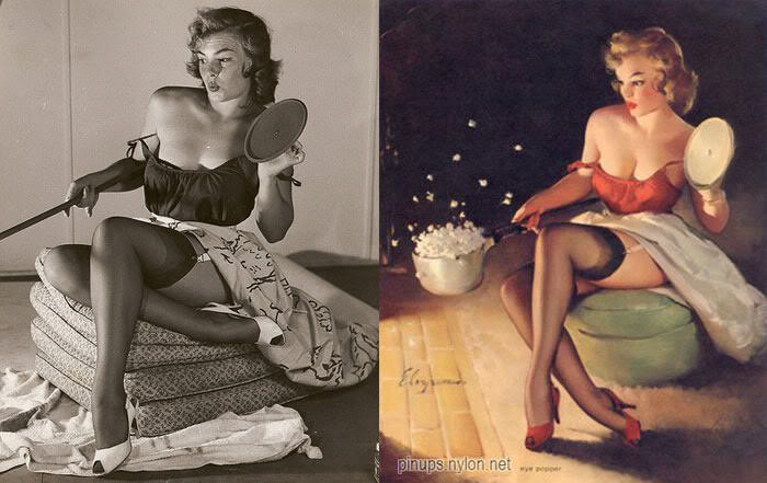 Pin-Up Models Before And After Editing: The Real Women Behind Incredibly Beautiful Paintings Artwor