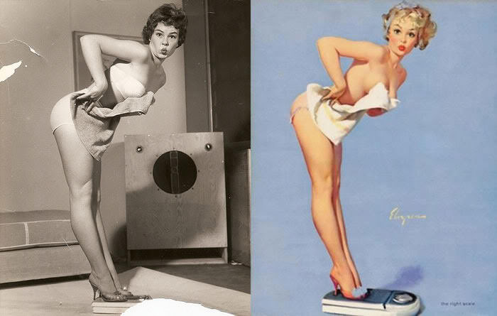Pin-Up Models Before And After Editing: The Real Women Behind Incredibly Beautiful Paintings Artwor