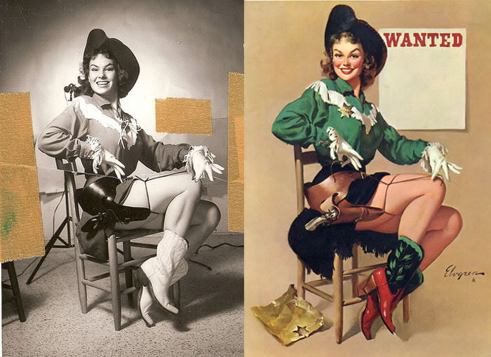 Pin-Up Models Before And After Editing: The Real Women Behind Incredibly Beautiful Paintings Artwor