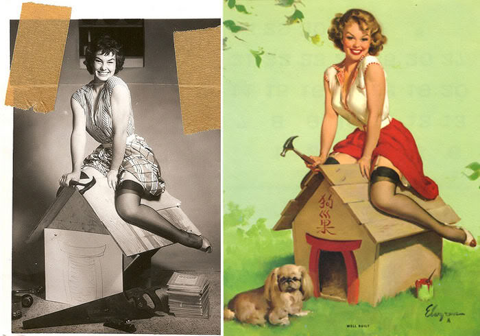 Pin-Up Models Before And After Editing: The Real Women Behind Incredibly Beautiful Paintings Artwor