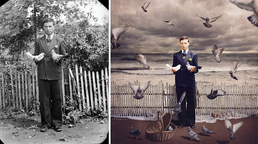 Photographer Recolor Historic Glass-Plate Photos With His Conceptual And Artistic Imagination Color