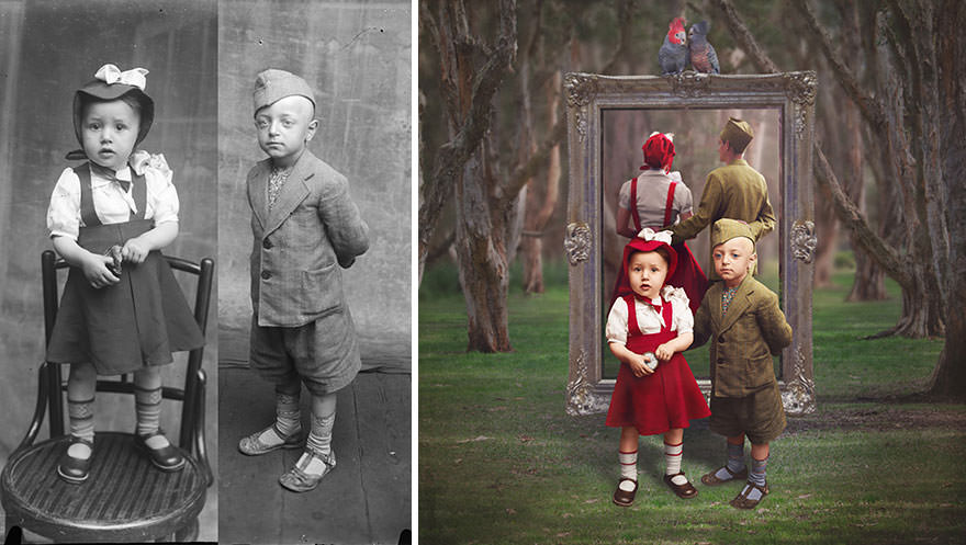 Photographer Recolor Historic Glass-Plate Photos With His Conceptual And Artistic Imagination Color