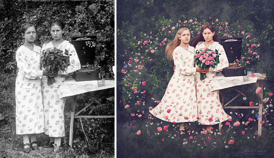Photographer Recolor Historic Glass-Plate Photos With His Conceptual And Artistic Imagination Color