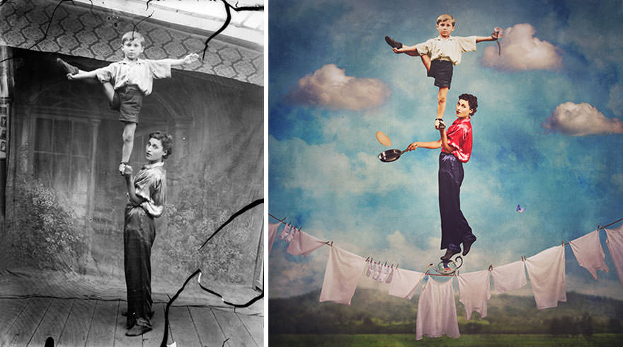 Photographer Recolor Historic Glass-Plate Photos With His Conceptual And Artistic Imagination Color