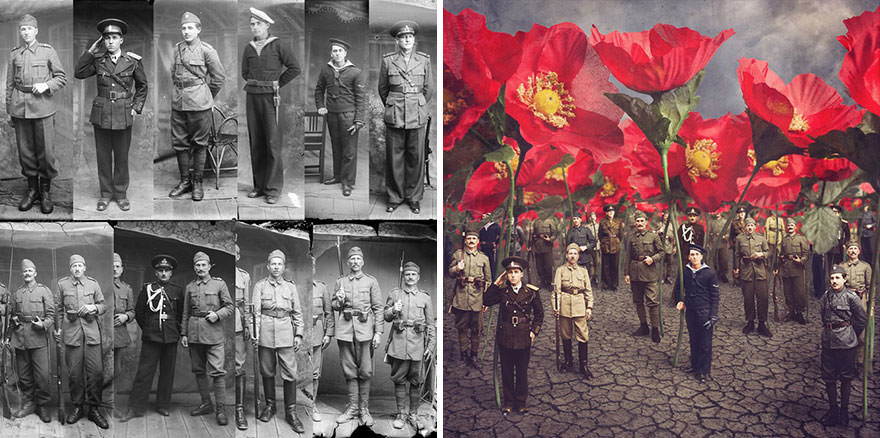 Photographer Recolor Historic Glass-Plate Photos With His Conceptual And Artistic Imagination Color