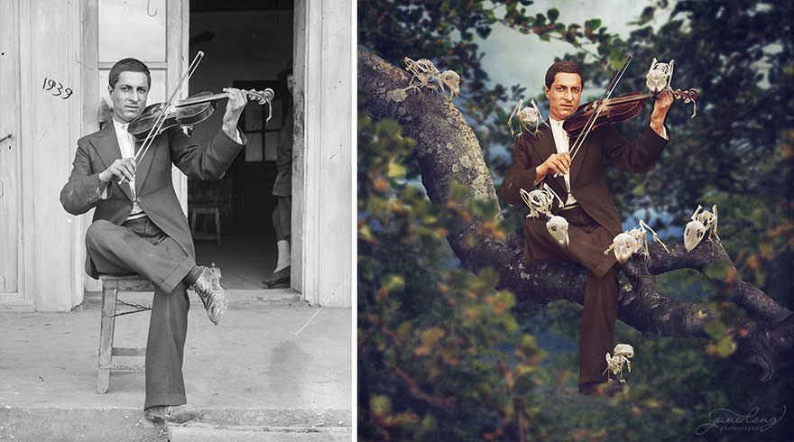 Photographer Recolor Historic Glass-Plate Photos With His Conceptual And Artistic Imagination Colori