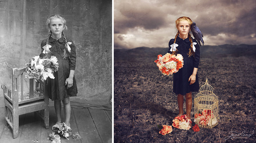 Photographer Recolor Historic Glass-Plate Photos With His Conceptual And Artistic Imagination Colori