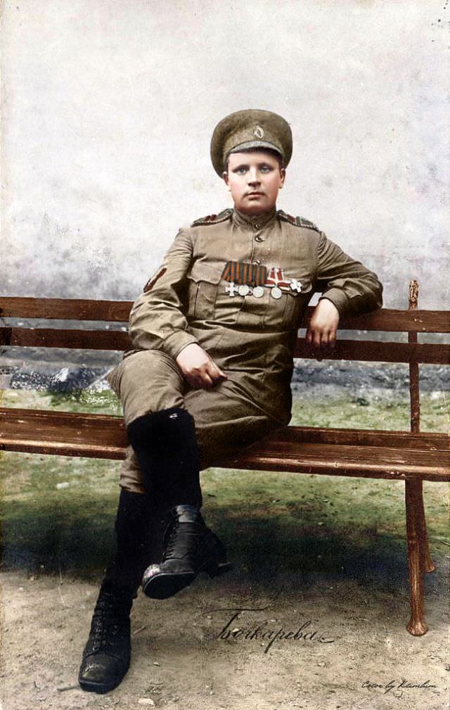 Maria Bochkareva, a Russian woman who fought in World War I and formed the Women’s Battalion of Death