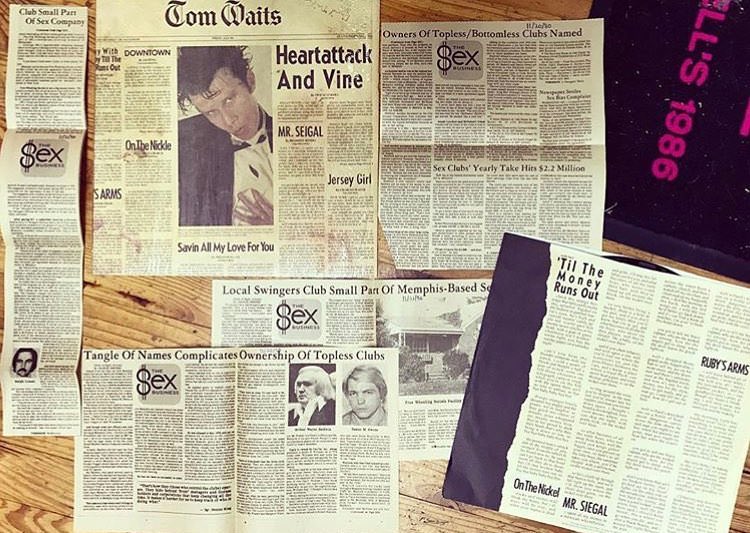 #43 Found some interesting clippings inside this Tom Waits LP. Wonder why these headlines were important to the original owner?