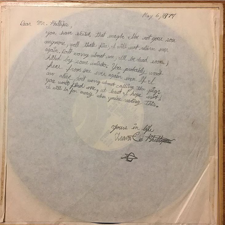 #21 A dark letter found in a Cheech & Chong’s ‘Big Bambu’ LP: