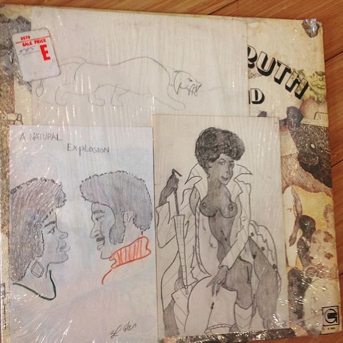 #66 Found this outsider artwork under the shrink of an Undisputed Truth LP
