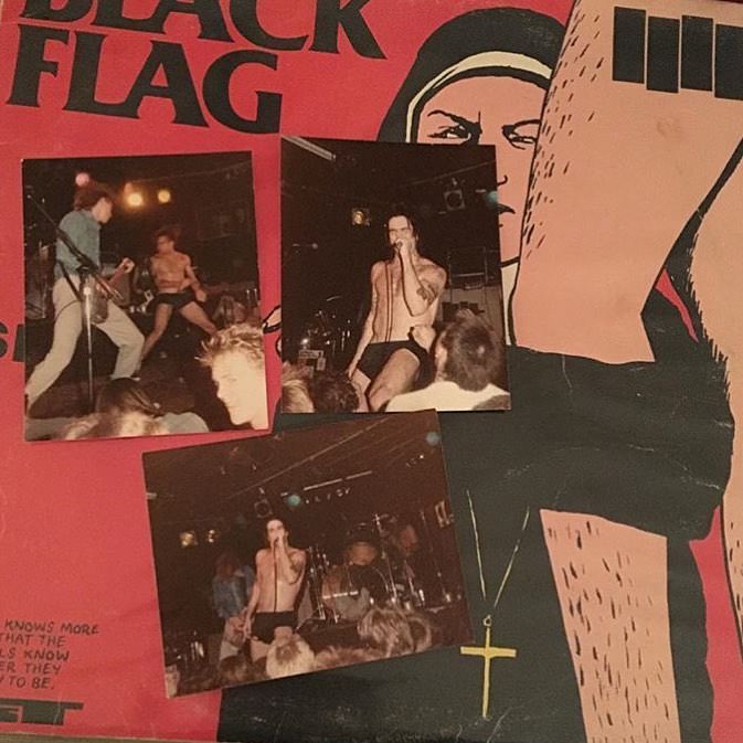 #28 Stash of genuine photos of a Black Flag performance inside this original copy of ‘Slip it in’.