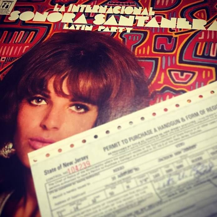 #51 Handgun permit inside the Latin Party’ Sonora Santanera LP.