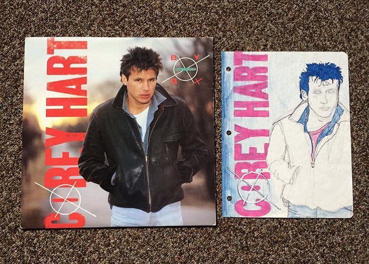 #72 Found this breathtaking drawing of Mr. Sunglasses at night himself, inside the album that made him a two hit wonder with the arrival of “Never Surrender”.