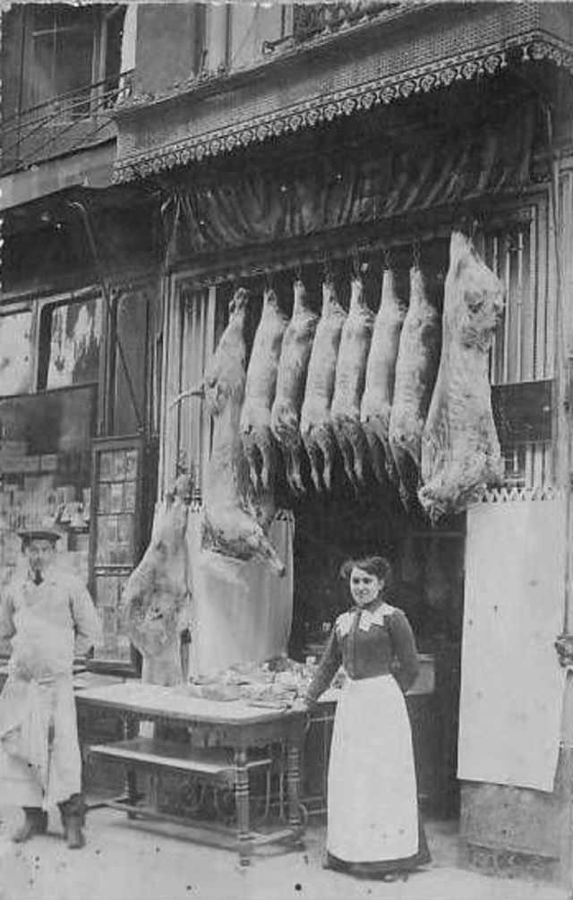 Butchers Shops Of Victorian Era: Photos Show Slaughtered Animals Hung Outside The Shops Weird
