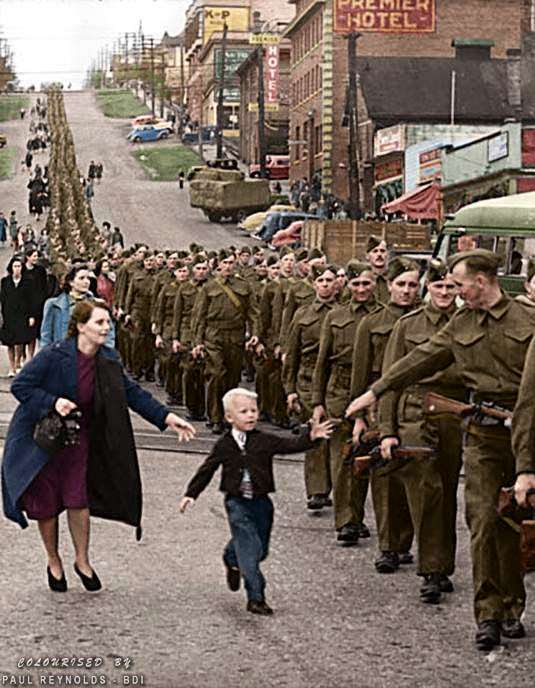 #30 On October 1, 1940, Private Jack Bernard and other volunteers in The British Columbia Regiment (Duke of Connaught’s Own Rifles) were marching smartly down Eighth Street in New Westminster to board a ship and sail off to war.