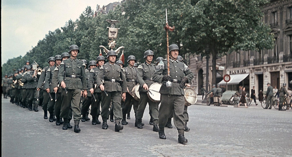 #110 German troops marching through Paris, June 14th 1940