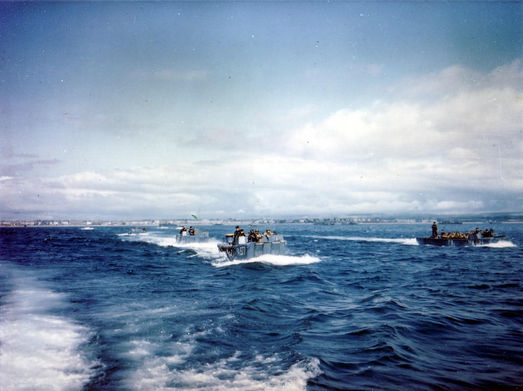 #126 Landing craft preparing for the landings in Normandy, Weymouth, June 1944