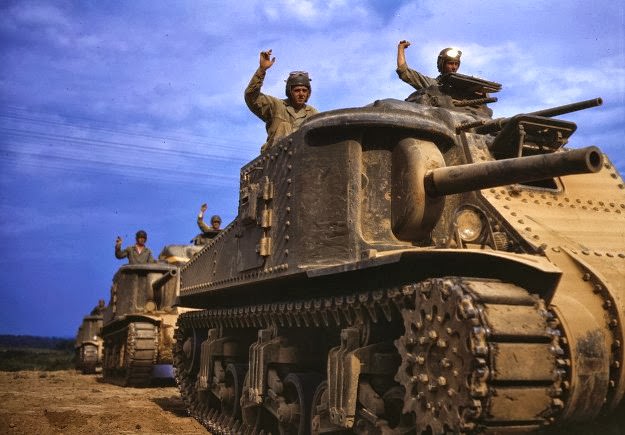 #153 M-3 tanks, at Ft. Knox, Kentucky, photographed in June of 1942