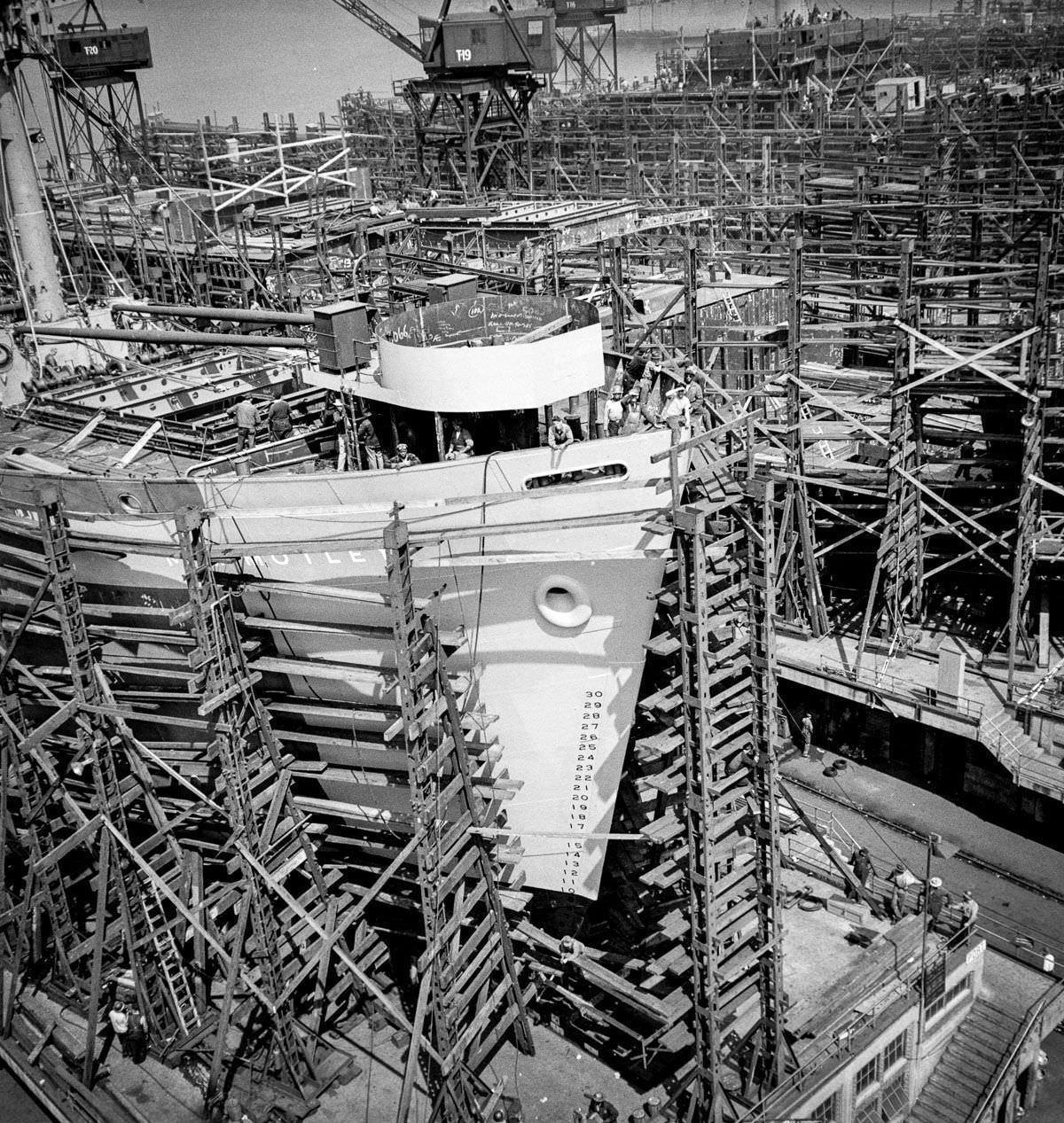 #18 The bow of a nearly completed ship