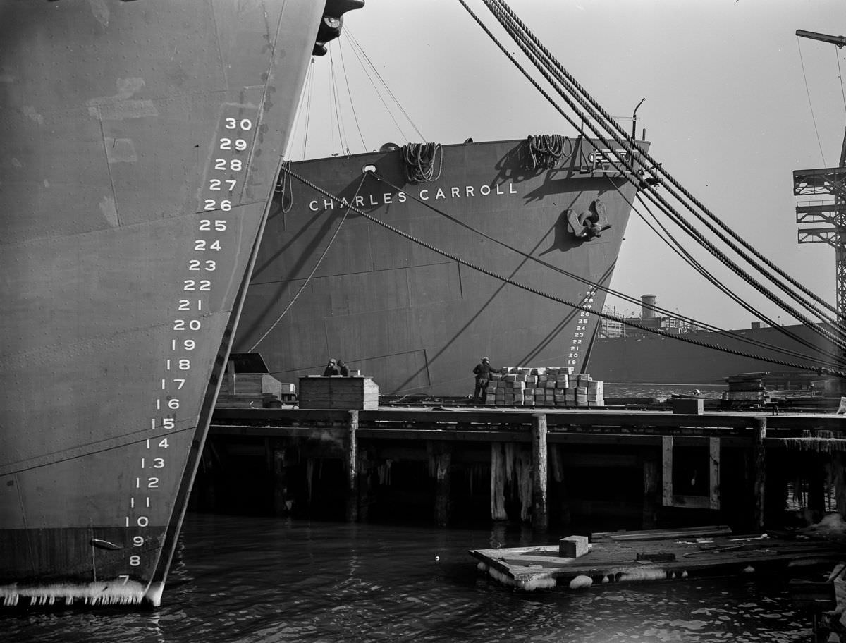 #6 Liberty ships at anchor await final fitting and rigging