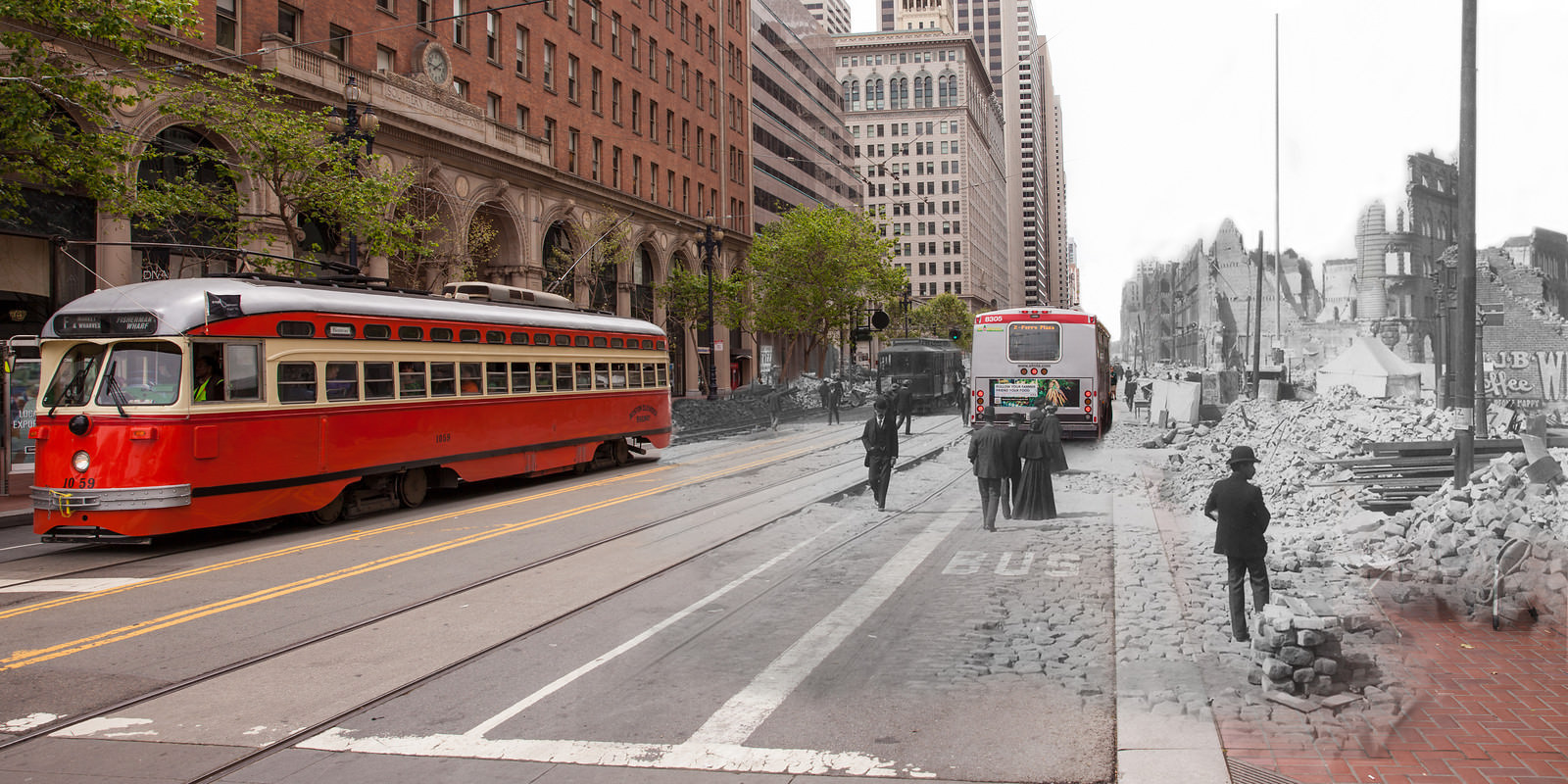#74 West on Market St. from Steuart St.
