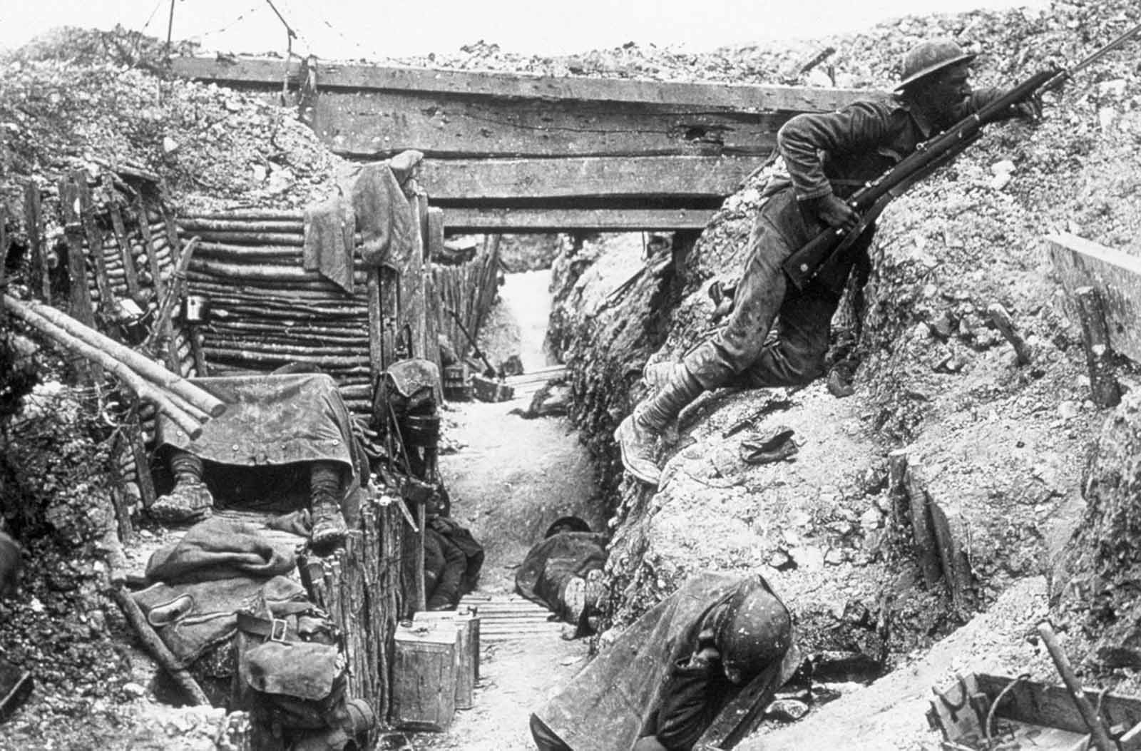 #12 The British trenches, manned by the 11th battalion, The Cheshire Regiment, near La Boisselle.