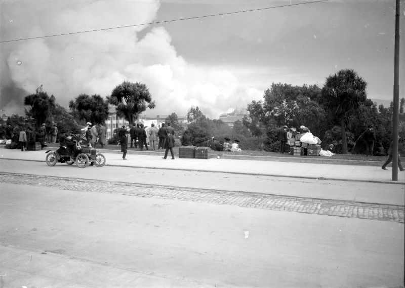#106 Fire scene from Jefferson Square, April 1906