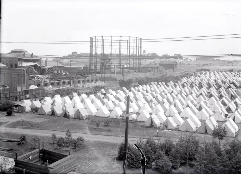 #65 Lobos Square refugee camp in the Marina, 1906