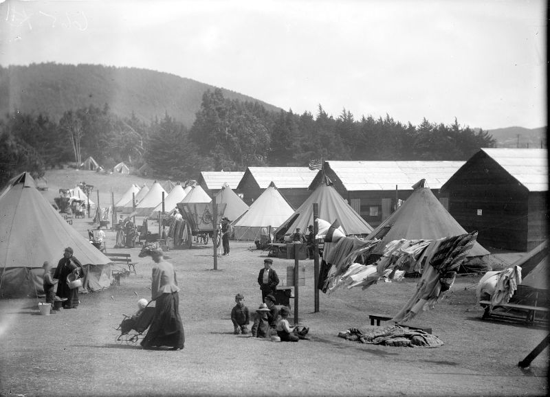 #78 Refugee camp in Jefferson Square Park, 1906