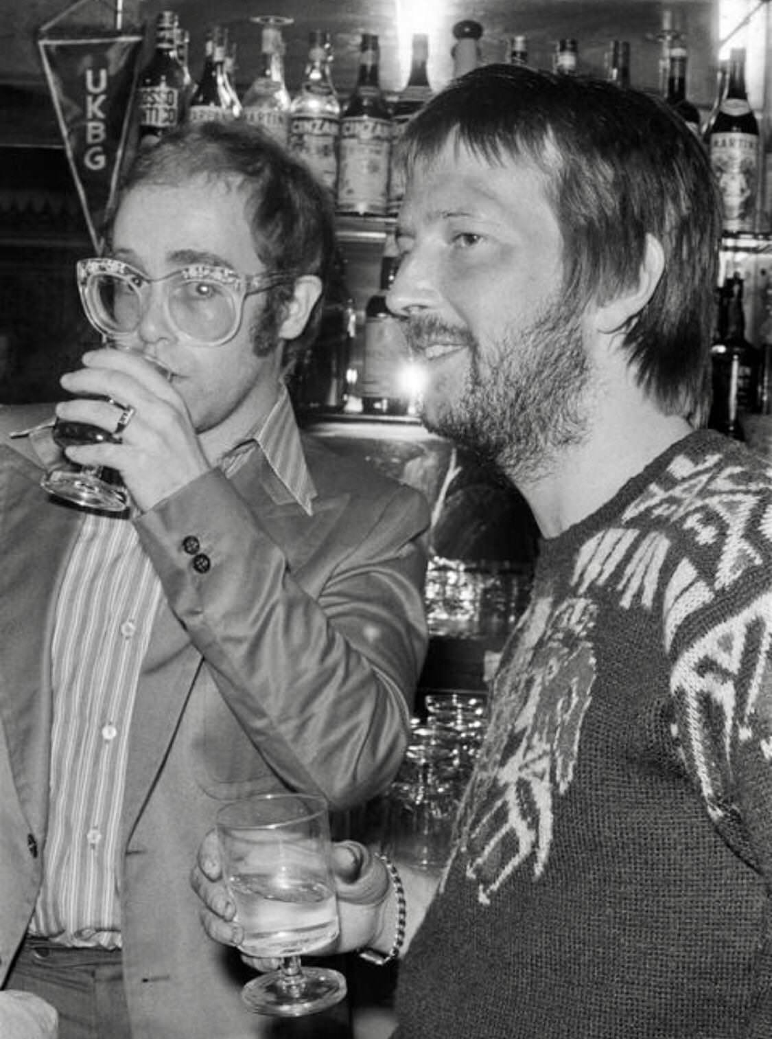 Elton John &; Eric Clapton in 1974