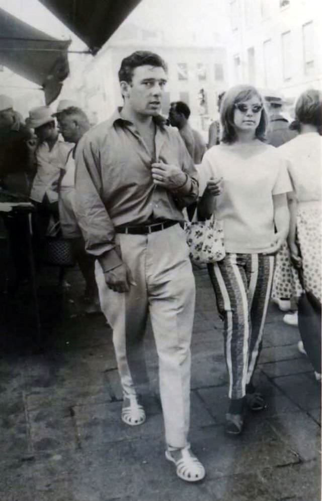 #39 (l-r) Johnny Squibb (very good friend of the Krays, particularly Reg), Reggie Kray and Frances Kray in Nov 1964 in Southern Spain