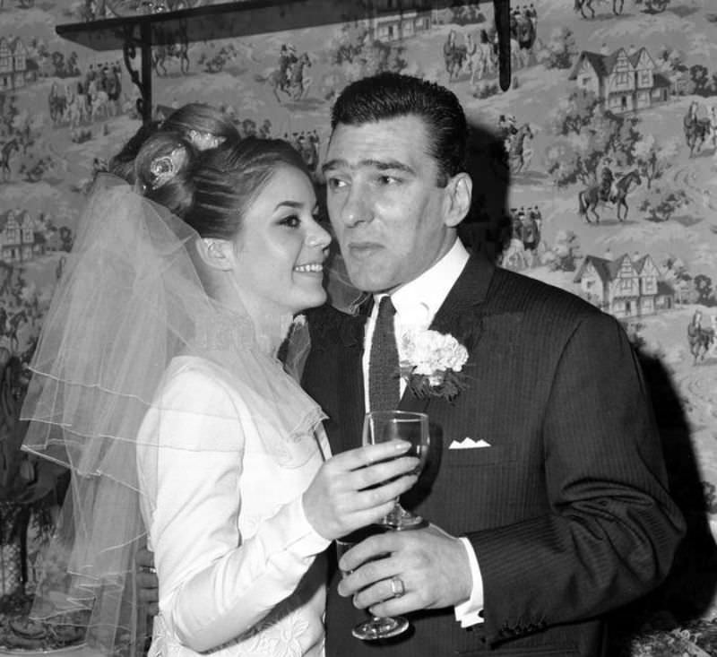 #18 Frances Shea and gangster Reggie Kray on their wedding day, April 20th, 1965