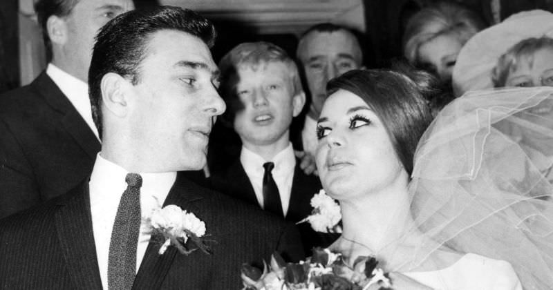 #30 Frances Shea and gangster Reggie Kray on their wedding day, April 20th, 1965