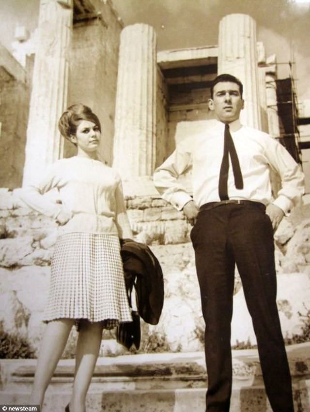 #21 Frances Shea and Reggie Kray on their honeymoon at the Acropolis, Greece, April 1965