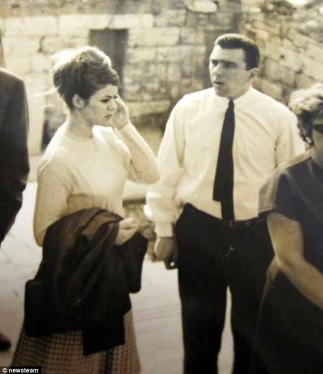 #34 Frances Shea and Reggie Kray on their honeymoon at the Acropolis, Greece, April 1965