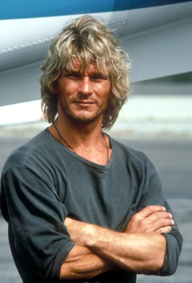 Fabulous Photos Of Young Patrick Swayze in Mullet Hairstyle From 1980s and1990s Fashion &; Culture