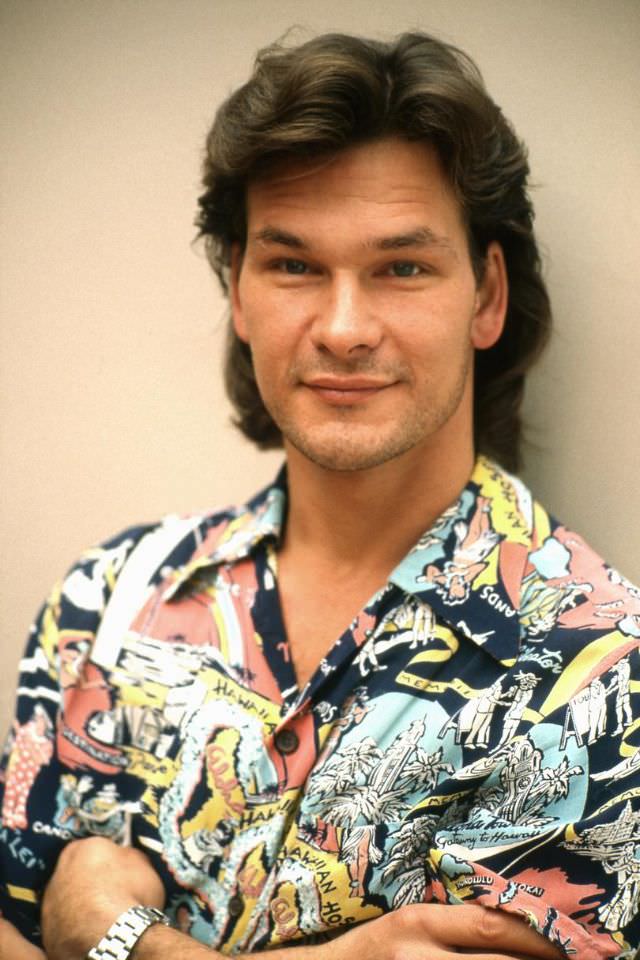 Fabulous Photos Of Young Patrick Swayze in Mullet Hairstyle From 1980s and1990s Fashion &; Culture