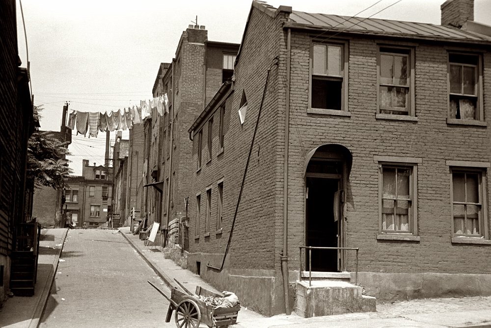 Houses on “The Hill” slum section of Pittsburgh, July 1938