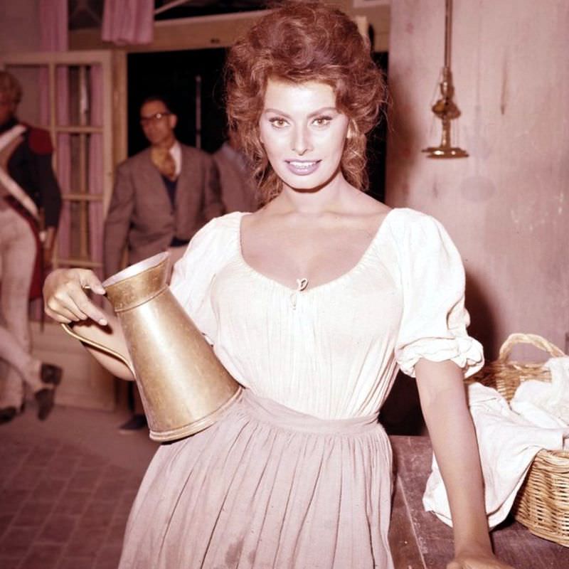Beautiful Sophia Loren On The Set Of Madame, 1961 Celebrities