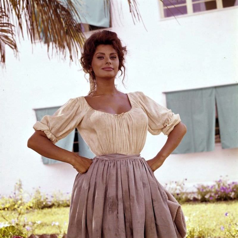 Beautiful Sophia Loren On The Set Of Madame, 1961 Celebrities