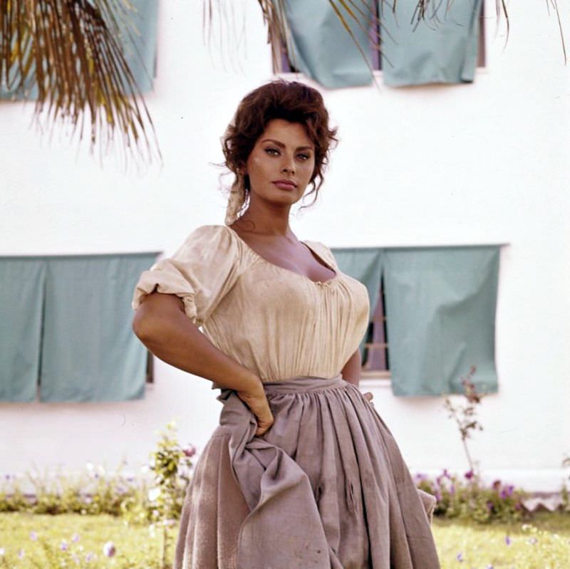 Beautiful Sophia Loren On The Set Of Madame, 1961 Celebrities