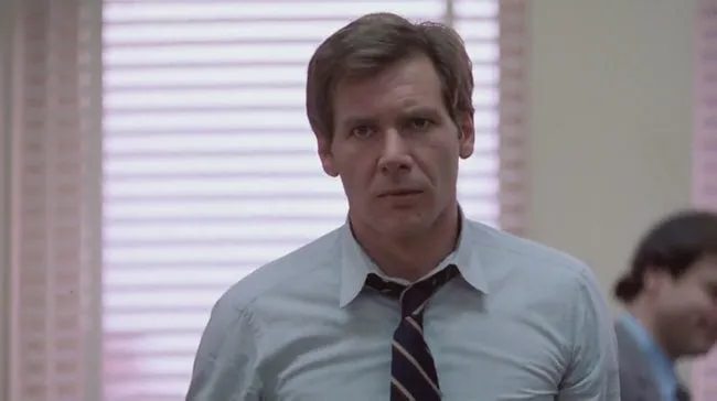 #10 Young Harrison Ford in White Shirt and Striped Tie